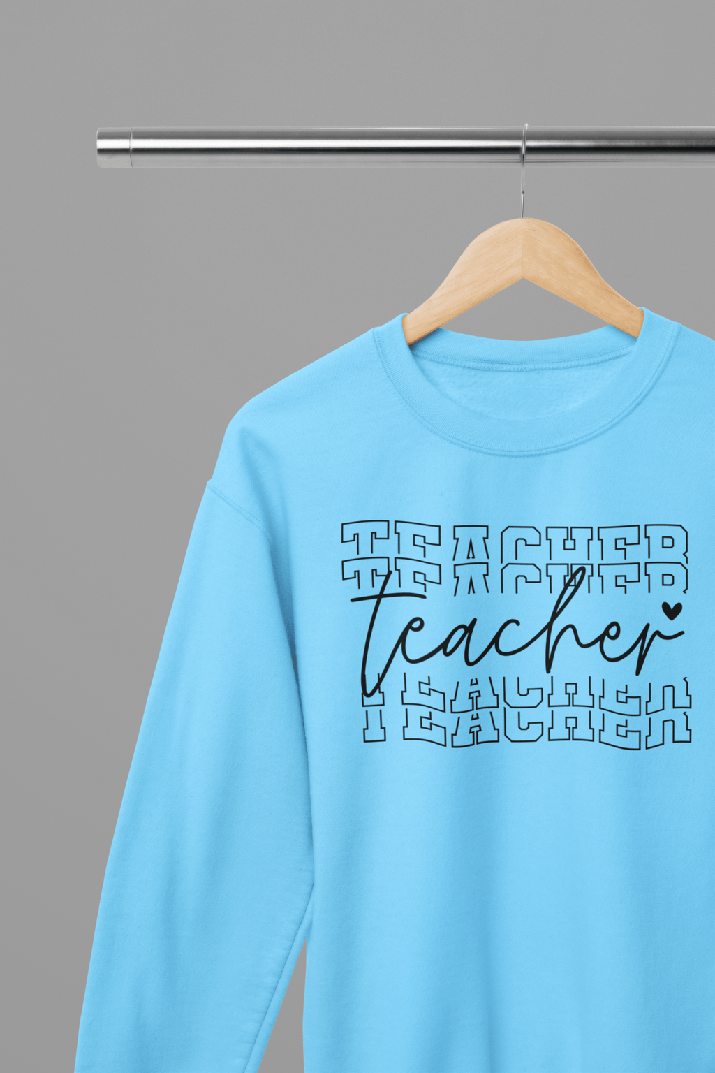 My Store Teacher Sweatshirt small / Blue Teacher Stacked Sweatshirt