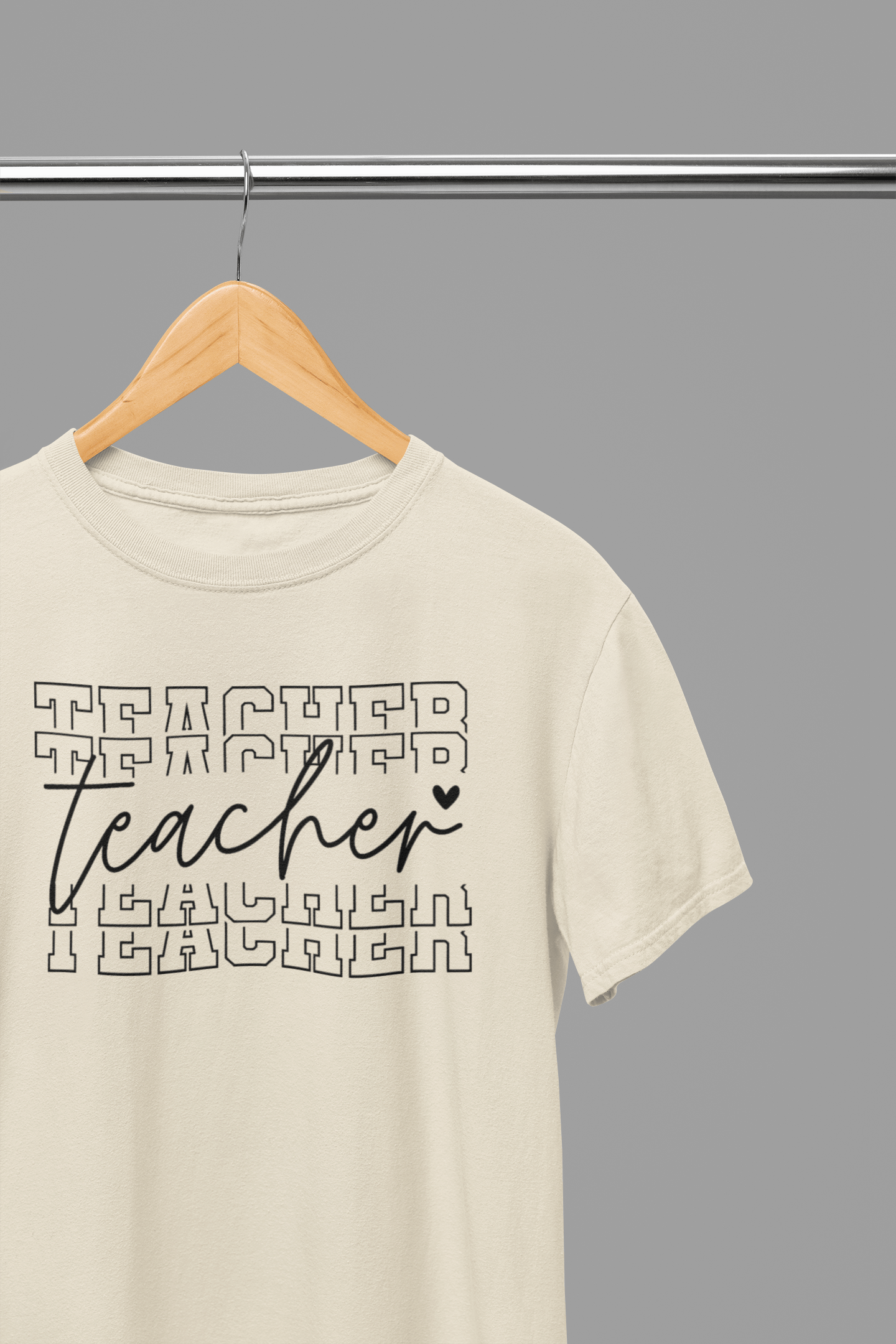 My Store Teacher T-Shirt small / Sand Teacher Stacked T-Shirt