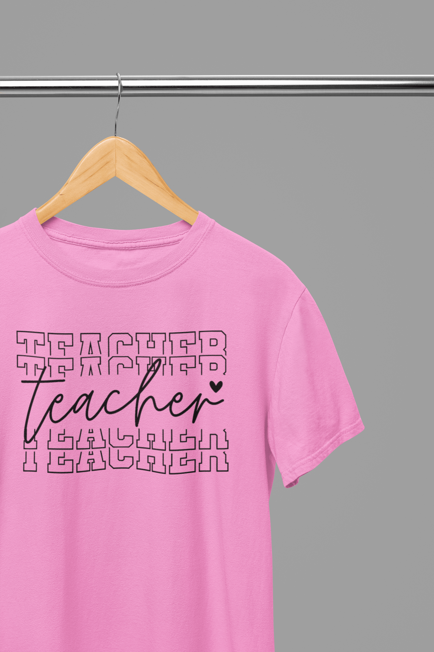 My Store Teacher T-Shirt small / Pink Teacher Stacked T-Shirt