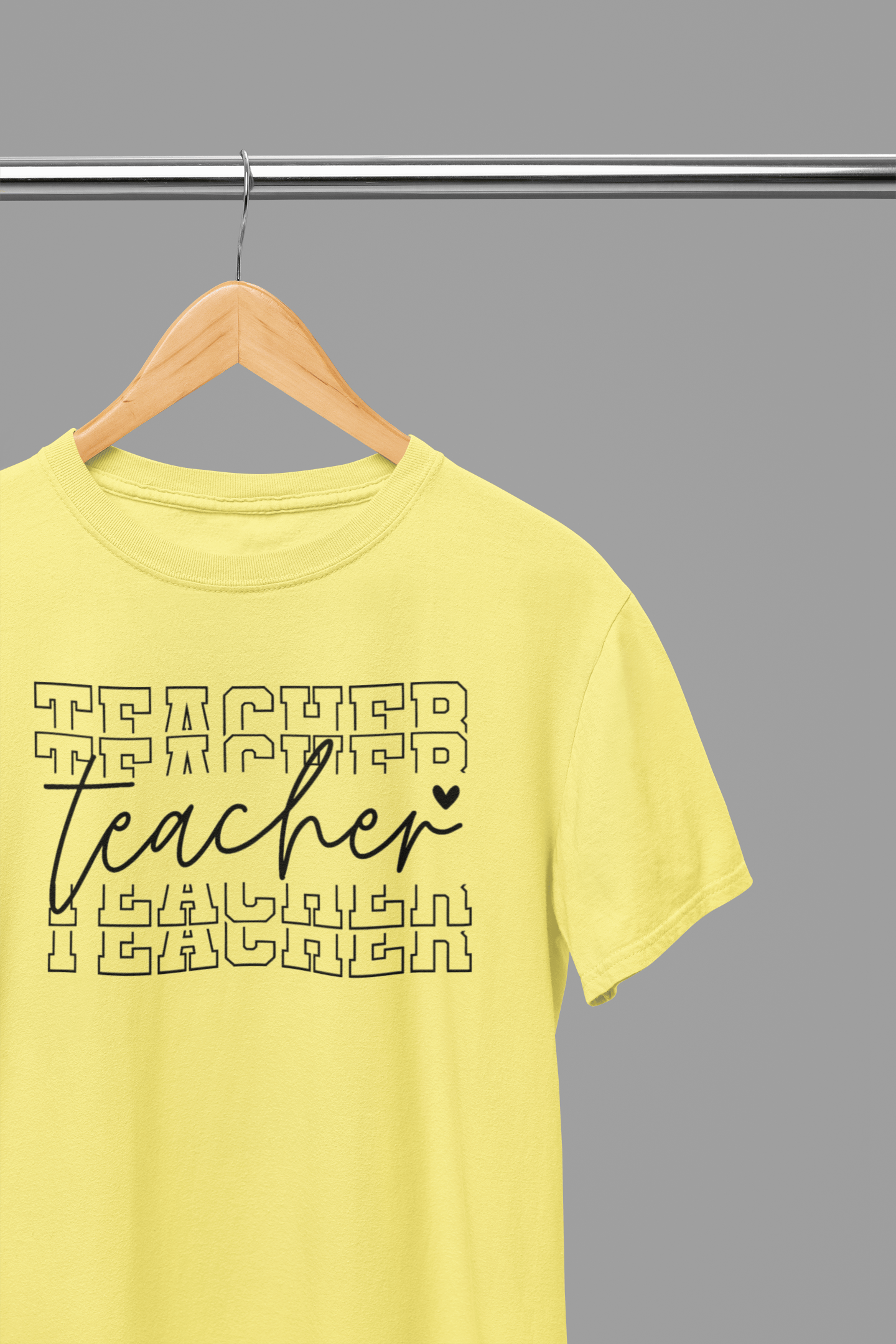 My Store Teacher T-Shirt small / Yellow Teacher Stacked T-Shirt