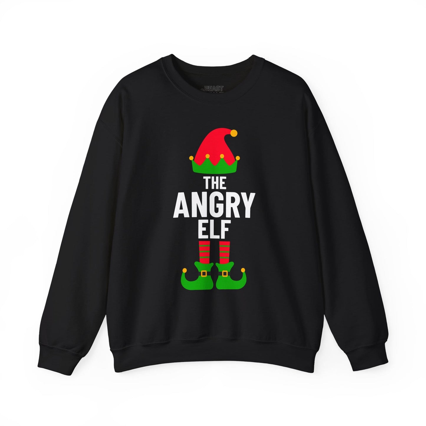 the angry elf christmas sweatshirt black sweatshirt uk Christmas gift idea