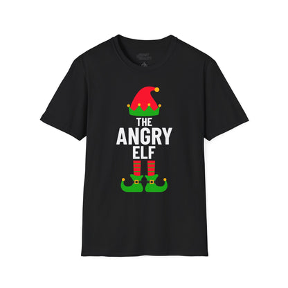 the angry elf christmas t-shirt black t-shirt uk Christmas gift idea