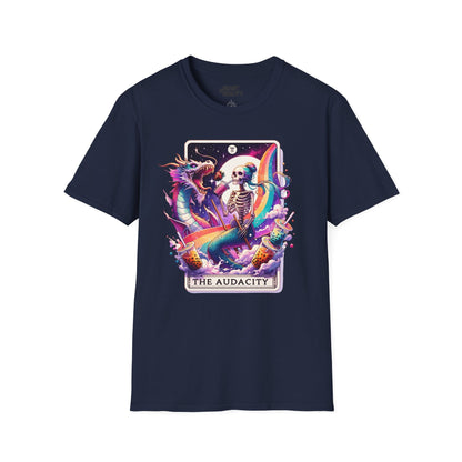 The Audacity Tarot Graphic T-Shirt Navy / S gift_idea unique_gift personalised_gift
