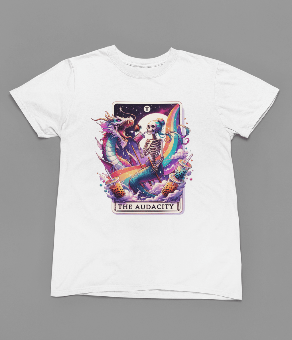 The Audacity Tarot T-Shirt & Sweatshirt | Alternative Tarot Graphic T-Shirt / small / White gift_idea unique_gift personalised_gift