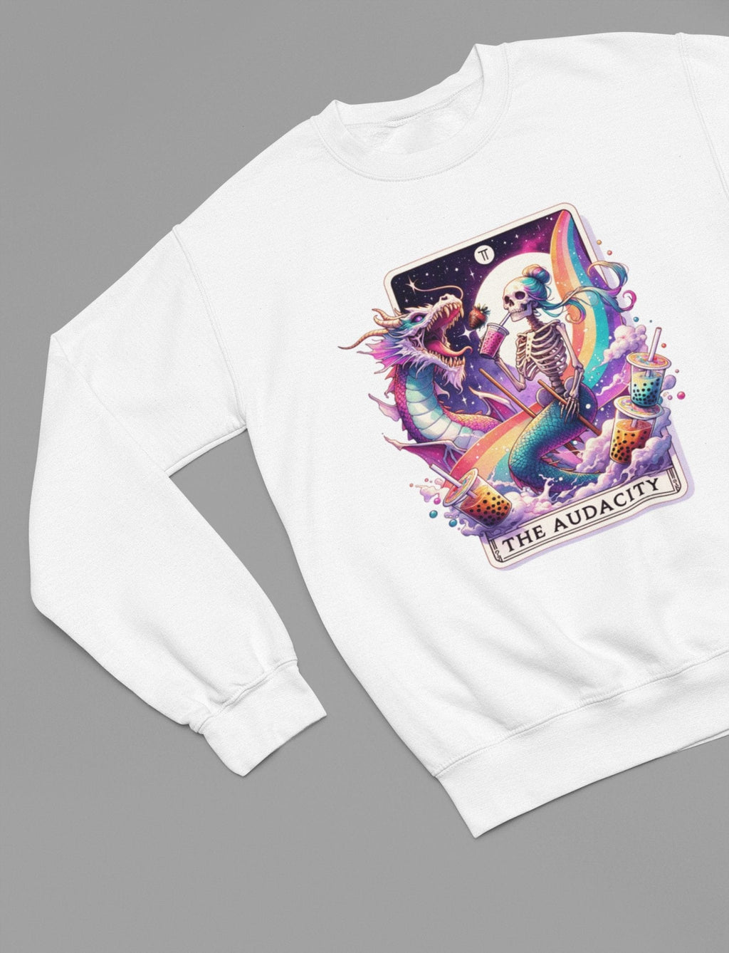 The Audacity Tarot T-Shirt & Sweatshirt | Alternative Tarot Graphic Sweatshirt / small / White gift_idea unique_gift personalised_gift