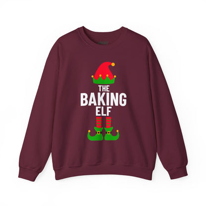 the baking elf christmas sweatshirt maroon sweatshirt uk Christmas gift idea