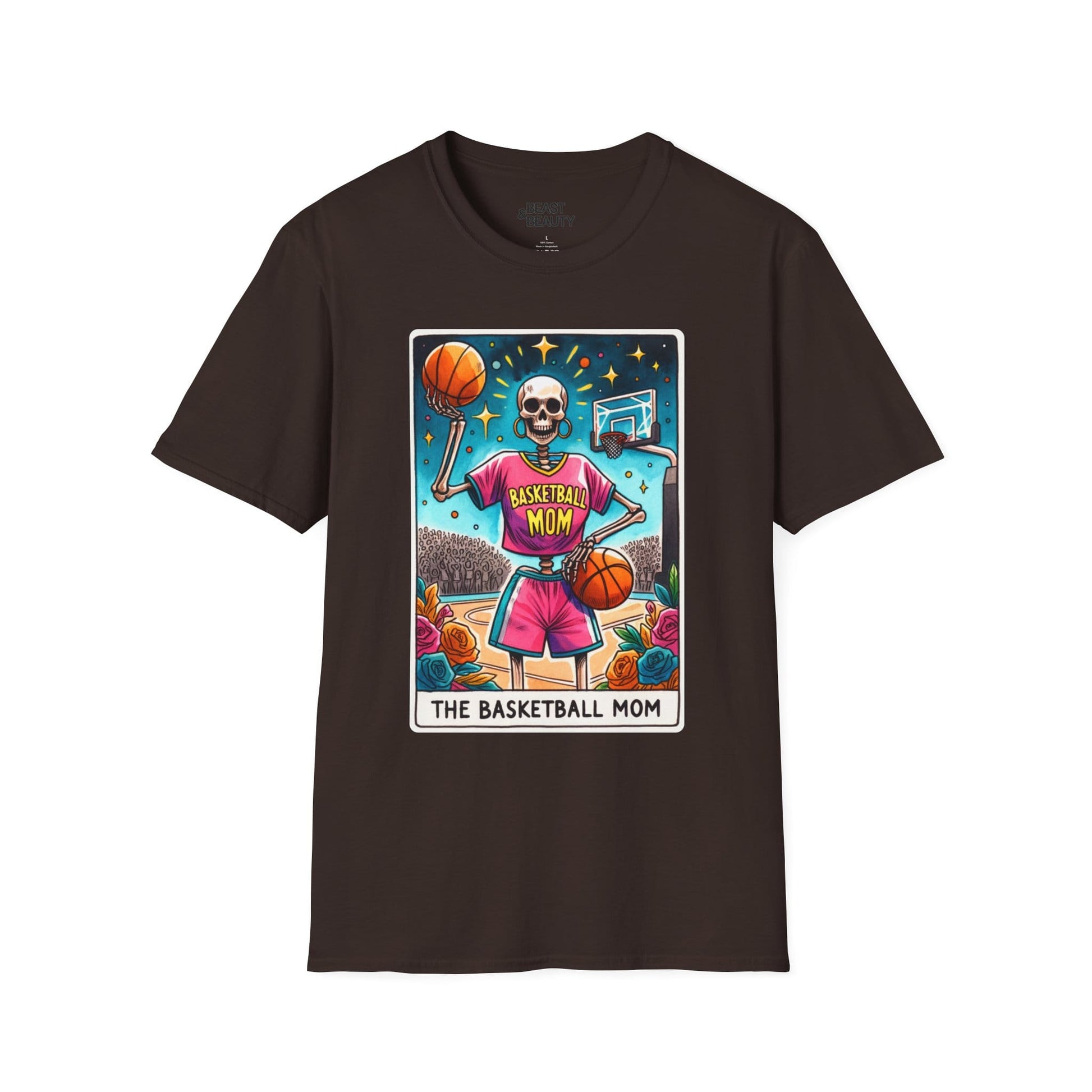 The Basketball Mom Tarot Graphic T-Shirt Dark Chocolate / S gift_idea unique_gift personalised_gift