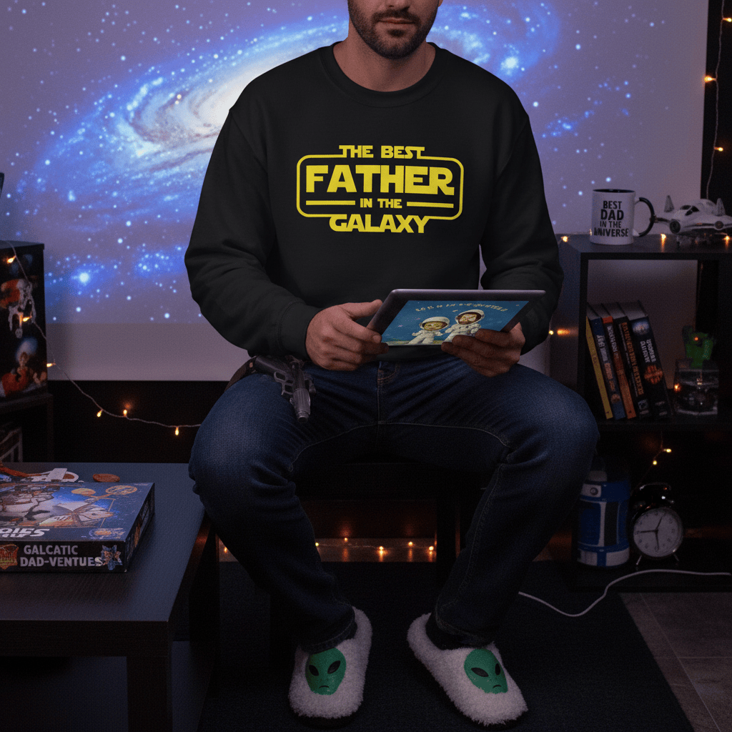 The Best Father In The Galaxy Sweatshirt gift_idea unique_gift personalised_gift