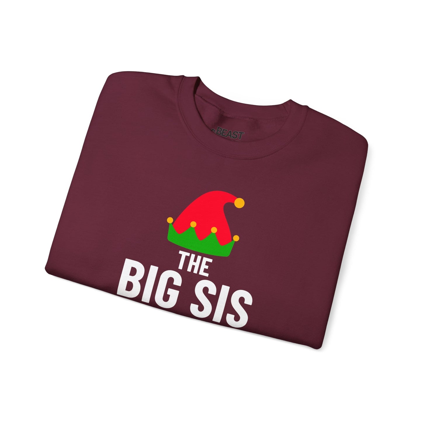 the big sis elf christmas sweatshirt sweatshirt uk Christmas gift idea image 5
