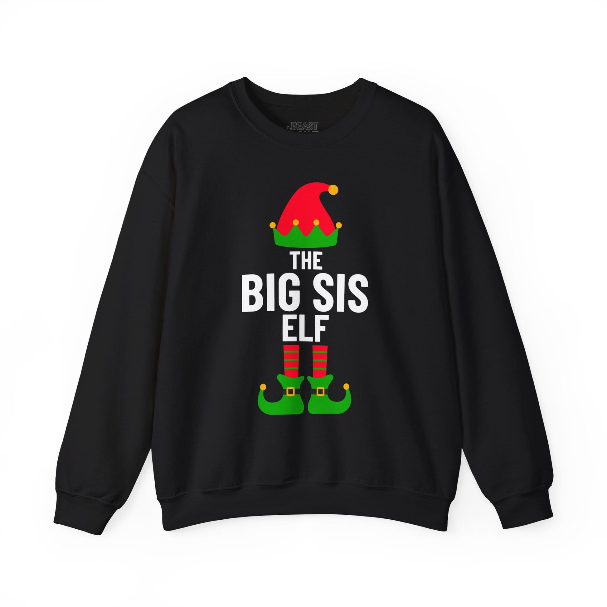 the big sis elf christmas sweatshirt black sweatshirt uk Christmas gift idea
