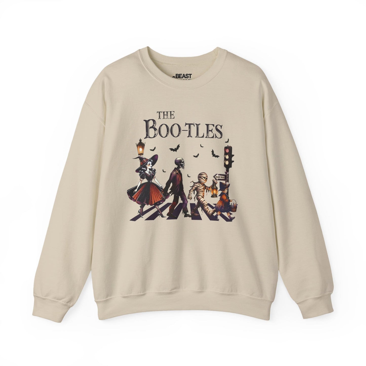 The Boo-tles Halloween Sweatshirt Sand / S gift_idea unique_gift personalised_gift