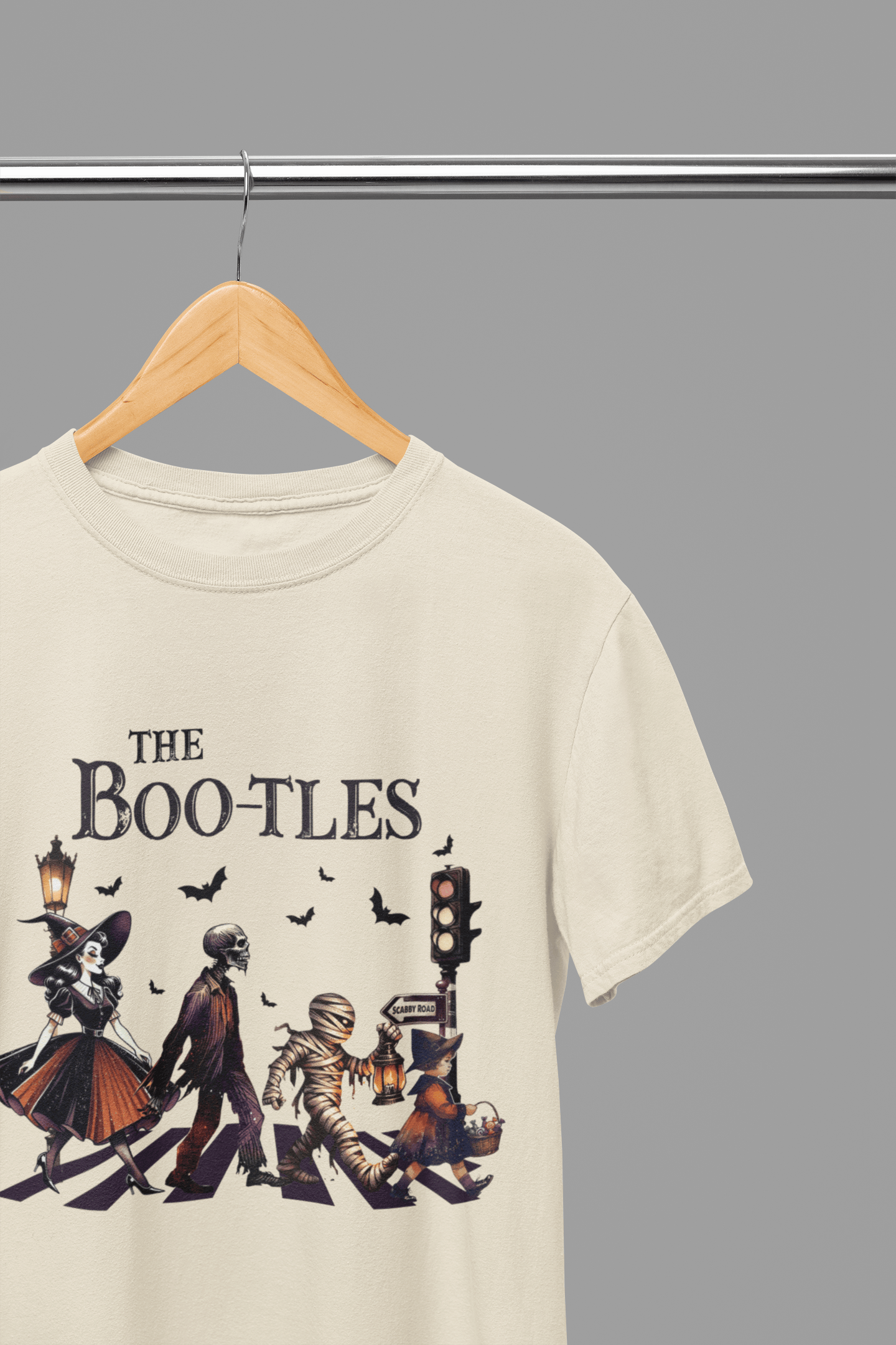 The Boo-tles Halloween Sweatshirt & T-Shirt | Funny Parody Jumper UK Beige / Small / T-Shirt gift_idea unique_gift personalised_gift