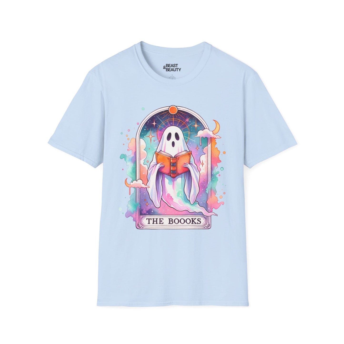 The Books Ghost Tarot T-Shirt Light Blue / S gift_idea unique_gift personalised_gift