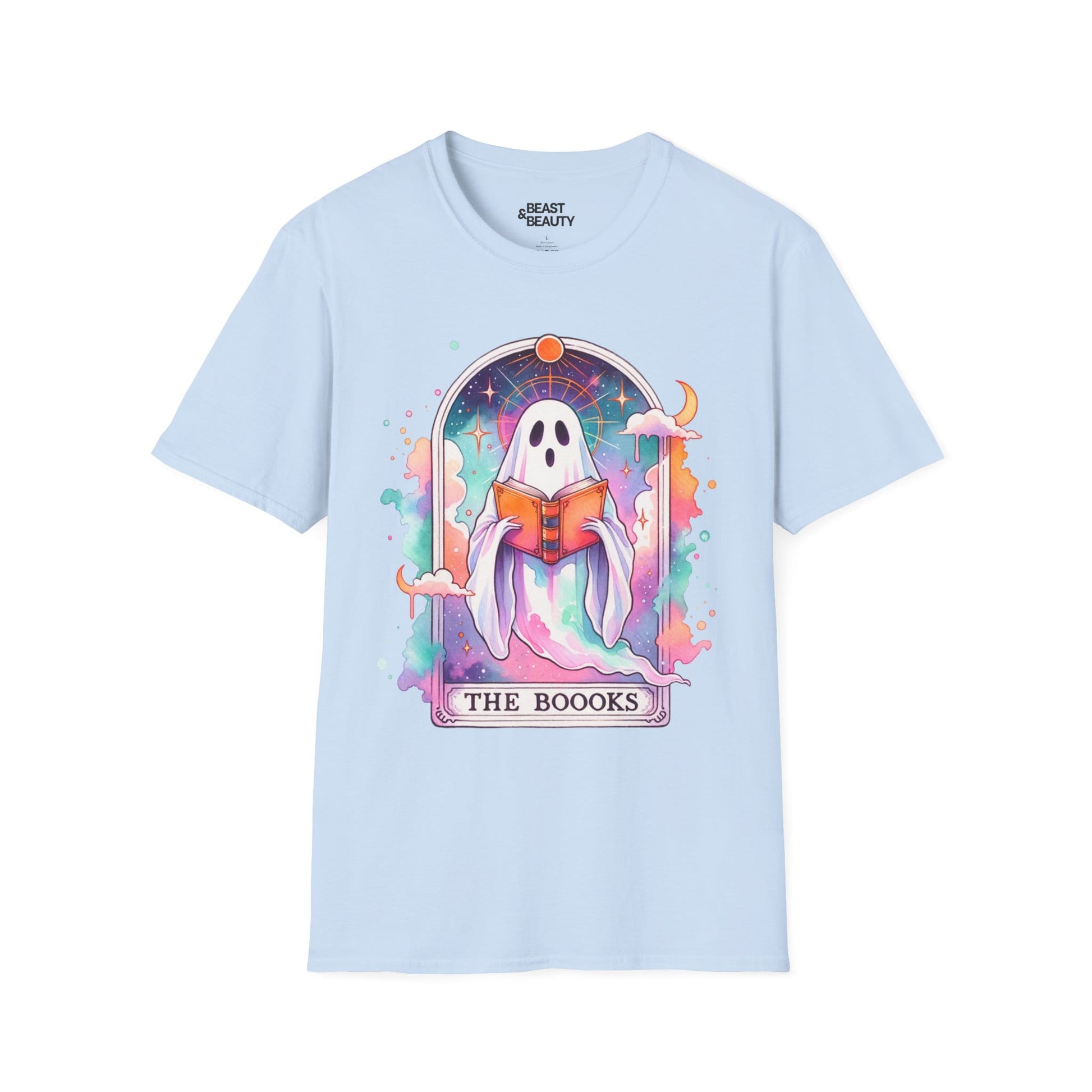 The Books Ghost Tarot T-Shirt Light Blue / S gift_idea unique_gift personalised_gift