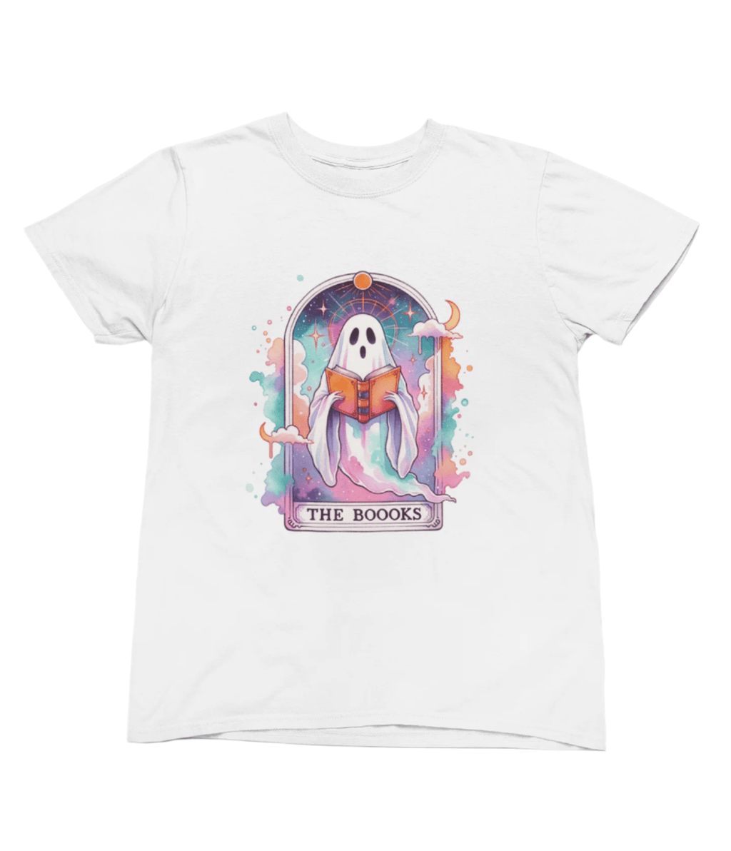 The Boooks Ghost Shirt | Funny Tarot Halloween T-Shirt or Sweatshirt T-Shirt / small / White gift_idea unique_gift personalised_gift