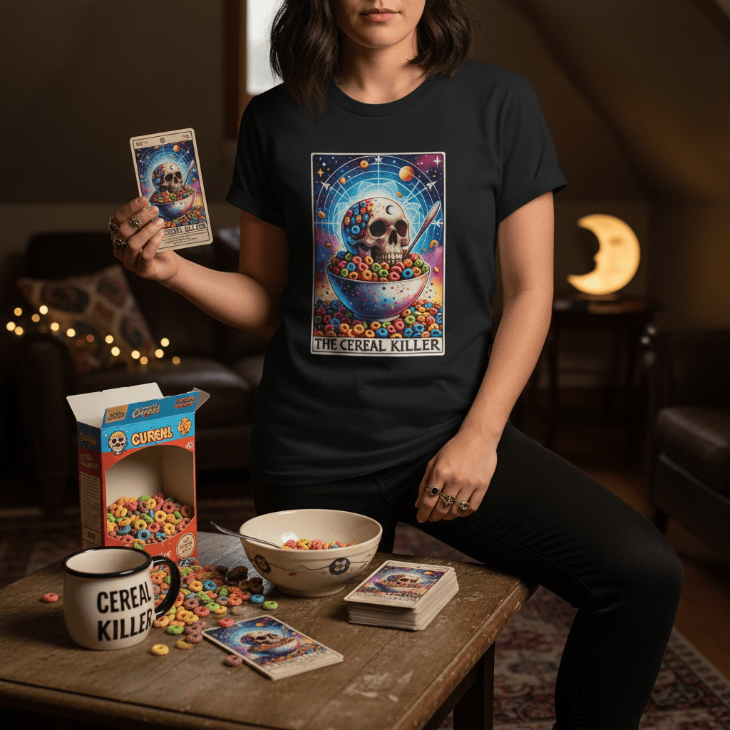 The Cereal Killer Tarot T-Shirt gift_idea unique_gift personalised_gift