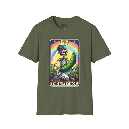 The Dirty Hoe Tarot Gardening T-Shirt Military Green / S gift_idea unique_gift personalised_gift