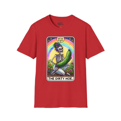 The Dirty Hoe Tarot Gardening T-Shirt Red / S gift_idea unique_gift personalised_gift