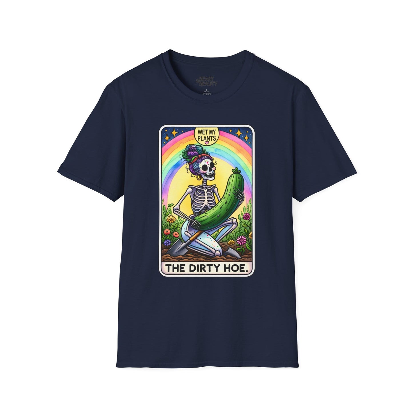 The Dirty Hoe Tarot Gardening T-Shirt Navy / S gift_idea unique_gift personalised_gift