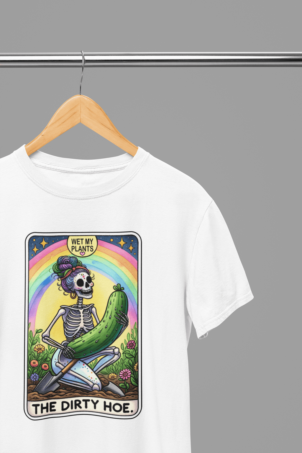 The Dirty Hoe Tarot T-Shirt & Sweatshirt | Funny Gardening Tarot Graphic gift_idea unique_gift personalised_gift