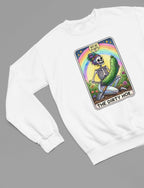 The Dirty Hoe Tarot T-Shirt & Sweatshirt | Funny Gardening Tarot Graphic Sweatshirt / small / White gift_idea unique_gift personalised_gift
