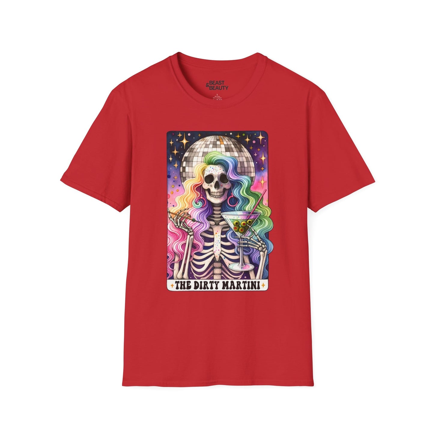 The Dirty Martini Tarot Graphic T-Shirt Red / S gift_idea unique_gift personalised_gift
