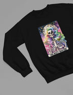 The Dirty Martini Tarot T-Shirt & Sweatshirt | Disco Party Skeleton Graphic Sweatshirt / small / Black gift_idea unique_gift personalised_gift