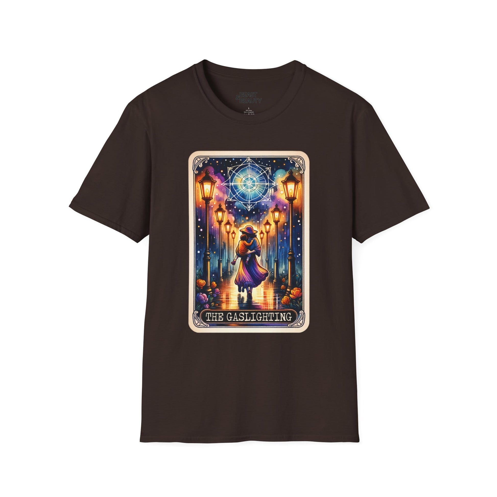 The Gaslighting Tarot Graphic T-Shirt Dark Chocolate / S gift_idea unique_gift personalised_gift