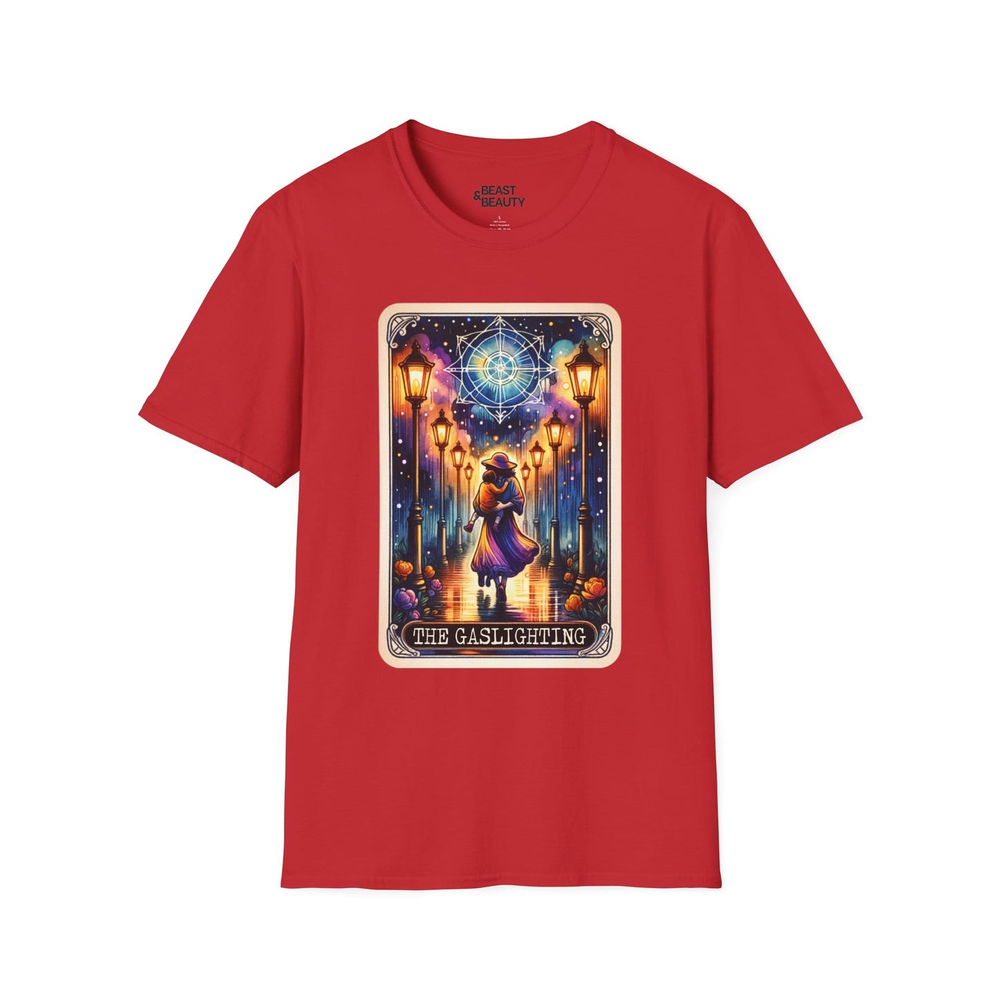 The Gaslighting Tarot Graphic T-Shirt Red / S gift_idea unique_gift personalised_gift