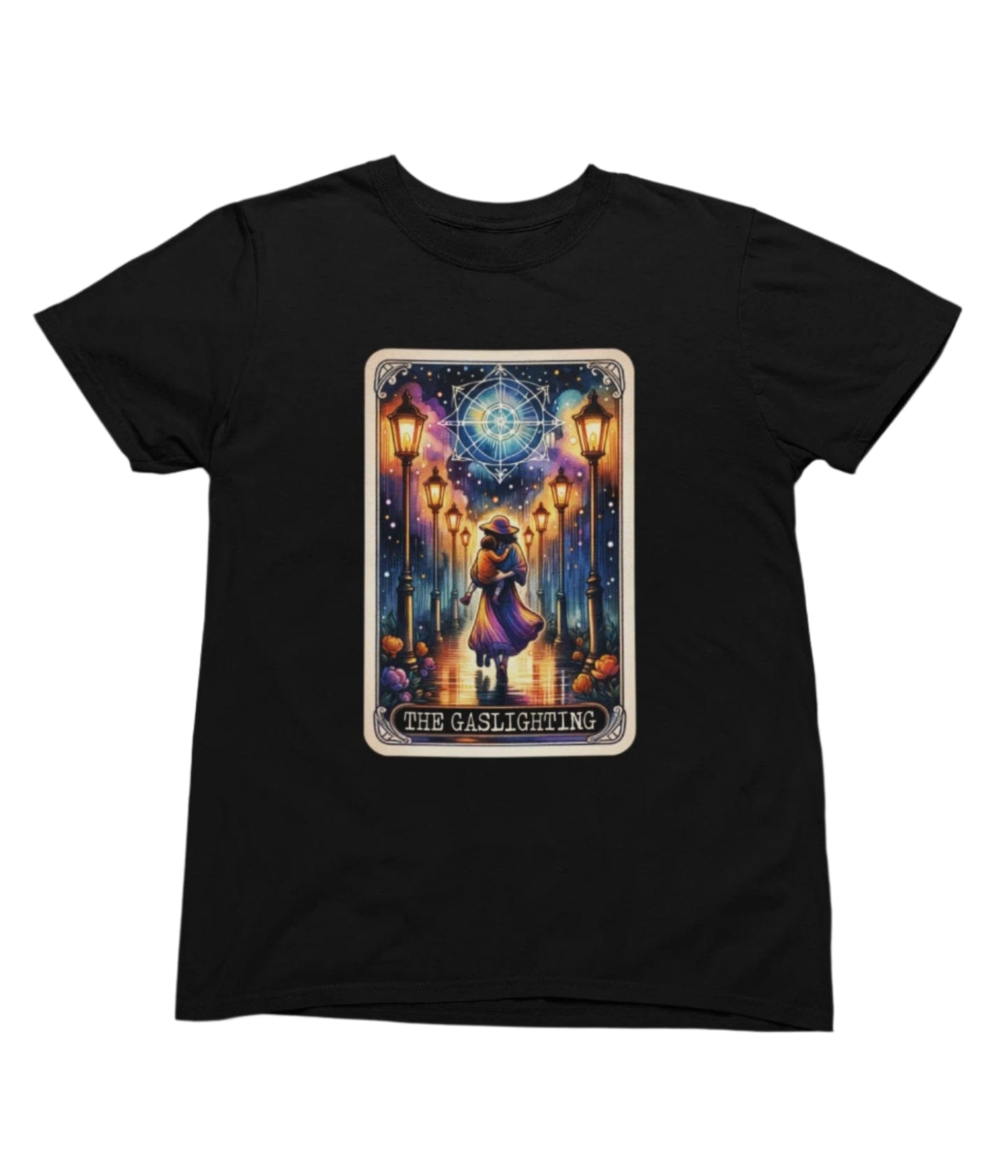 The Gaslighting Tarot Shirt & Sweatshirt | Moody Gothic Street Art T-Shirt / small / Black gift_idea unique_gift personalised_gift