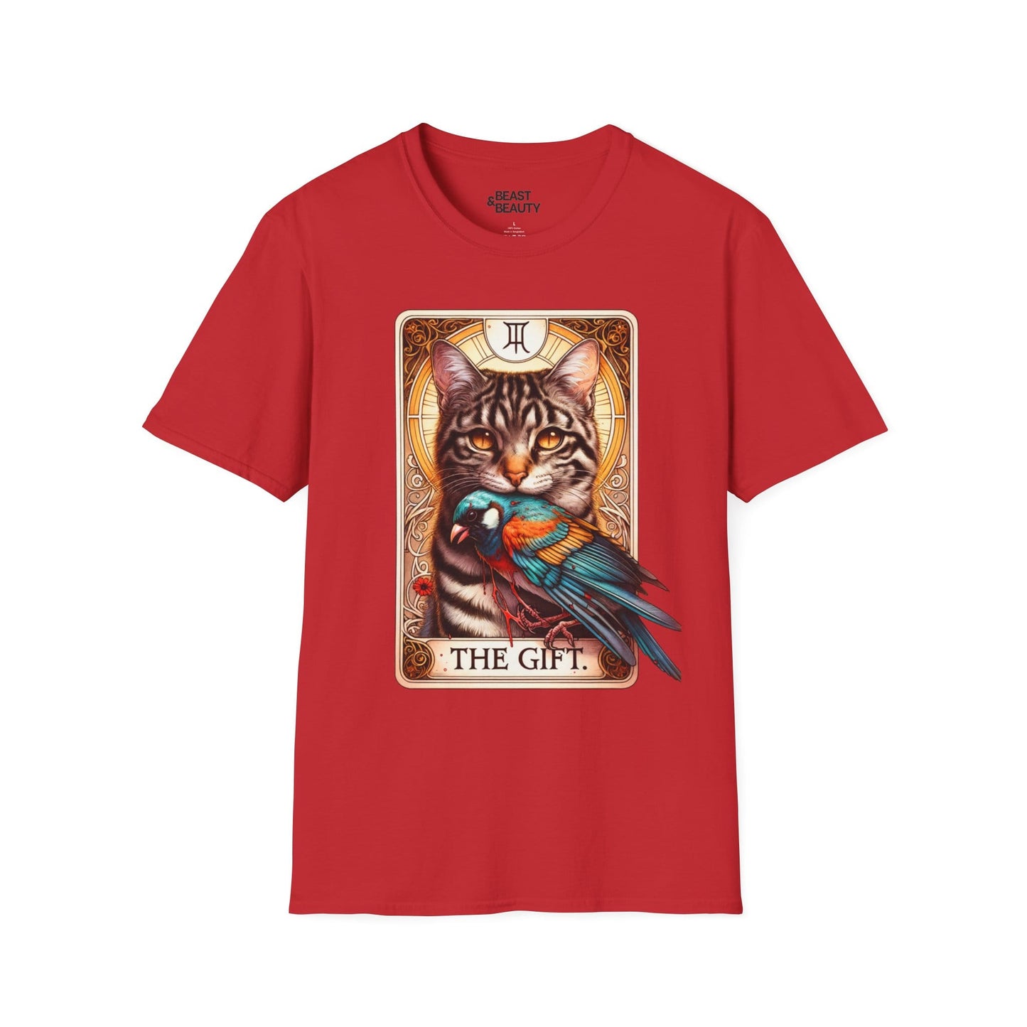 The Gift Cat Tarot Graphic T-Shirt Red / S gift_idea unique_gift personalised_gift