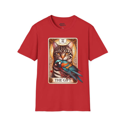 The Gift Cat Tarot Graphic T-Shirt Red / S gift_idea unique_gift personalised_gift