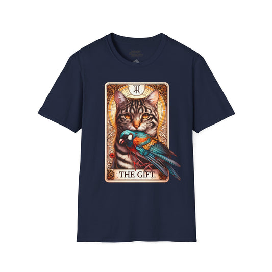 The Gift Cat Tarot Graphic T-Shirt Navy / S gift_idea unique_gift personalised_gift