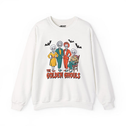The Golden Ghouls Funny Halloween Sweatshirt White / S gift_idea unique_gift personalised_gift