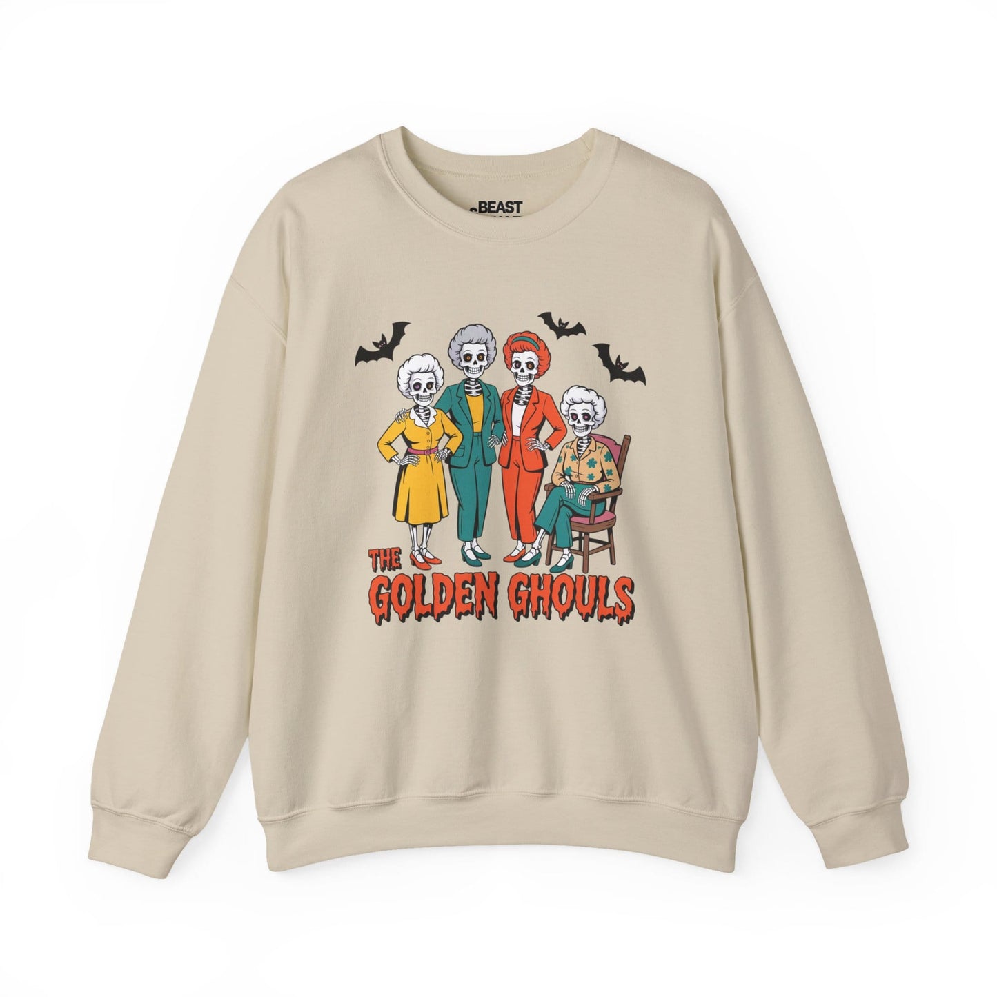 The Golden Ghouls Funny Halloween Sweatshirt Sand / S gift_idea unique_gift personalised_gift