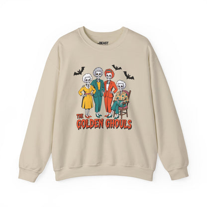The Golden Ghouls Funny Halloween Sweatshirt Sand / S gift_idea unique_gift personalised_gift