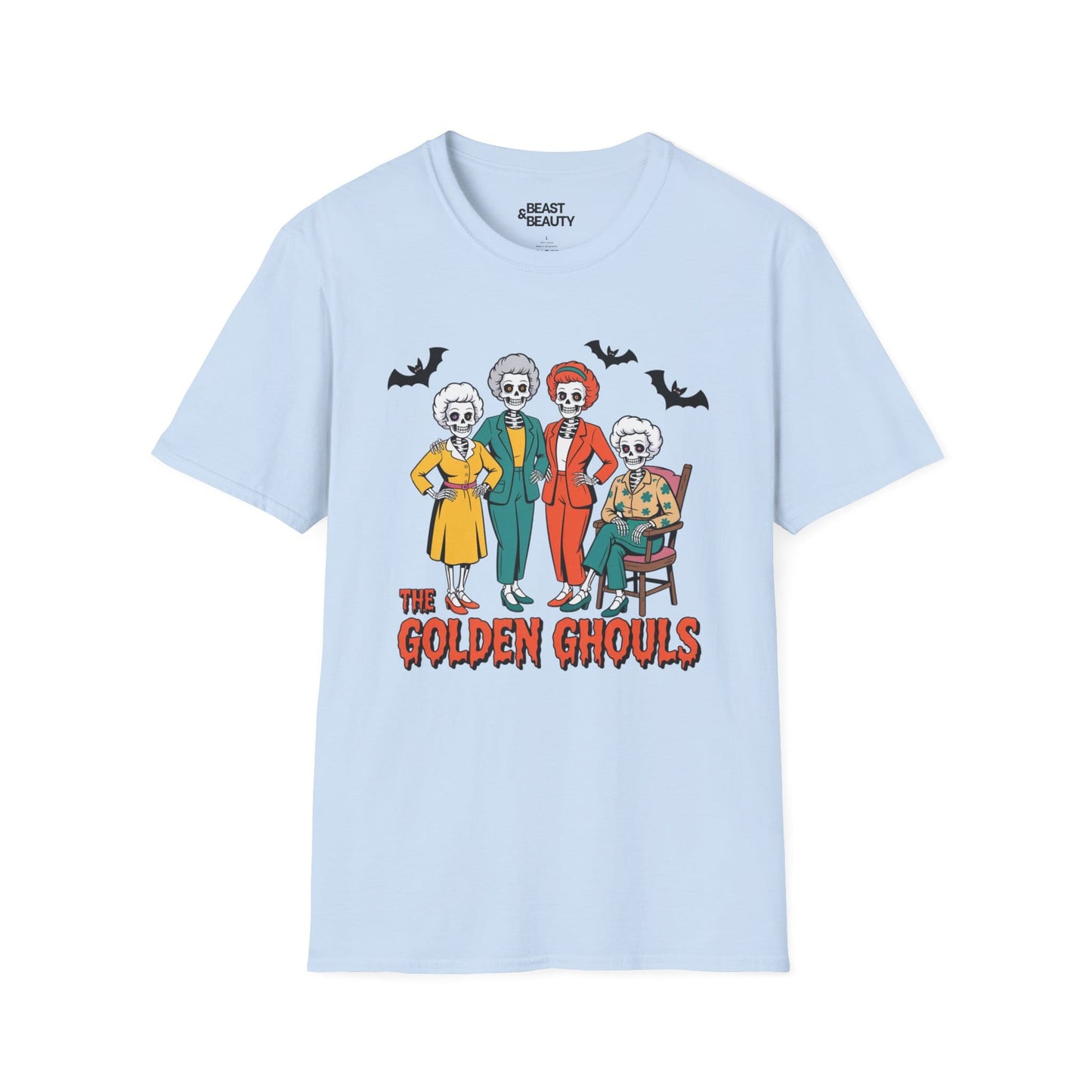 The Golden Ghouls Funny Halloween T-Shirt Light Blue / S gift_idea unique_gift personalised_gift