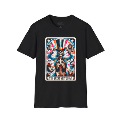 The Great Shit Show Tarot Skeleton T-Shirt Black / S gift_idea unique_gift personalised_gift