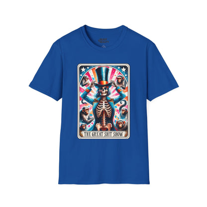 The Great Shit Show Tarot Skeleton T-Shirt Royal / S gift_idea unique_gift personalised_gift