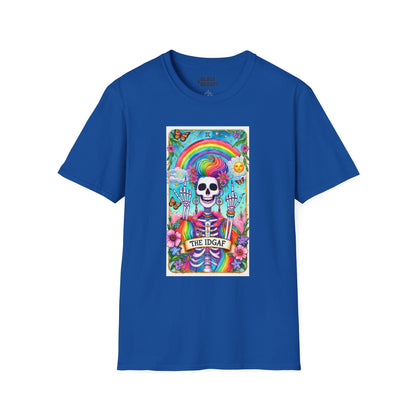 The IDGAF Skeleton Tarot Card Graphic T-Shirt Royal / S gift_idea unique_gift personalised_gift