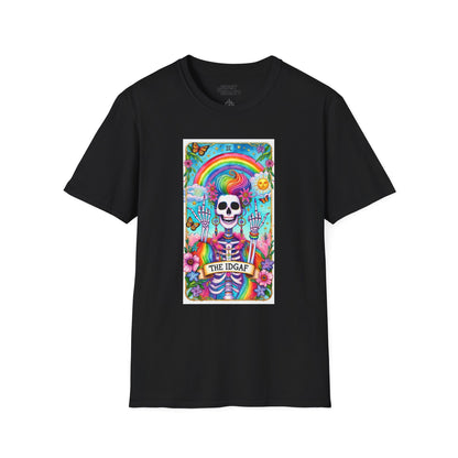 The IDGAF Skeleton Tarot Card Graphic T-Shirt Black / S gift_idea unique_gift personalised_gift