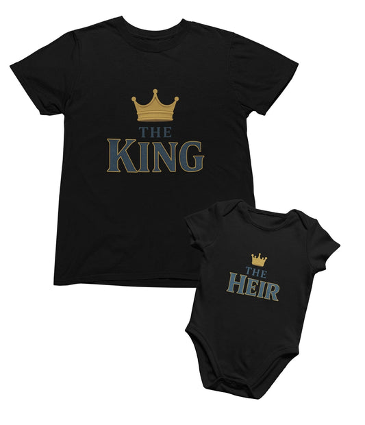 The King & The Heir Matching T-Shirt Gift Set Small / 0-3 months gift_idea unique_gift personalised_gift