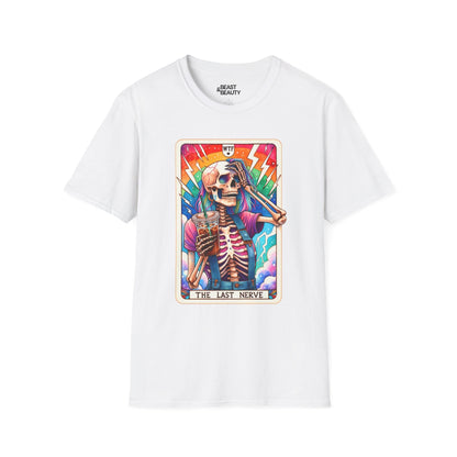 The Last Nerve Skeleton Tarot T-Shirt White / S gift_idea unique_gift personalised_gift