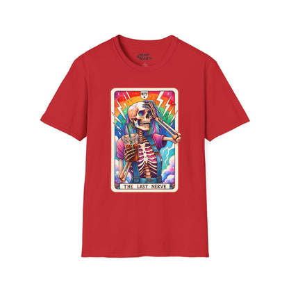The Last Nerve Skeleton Tarot T-Shirt Red / S gift_idea unique_gift personalised_gift