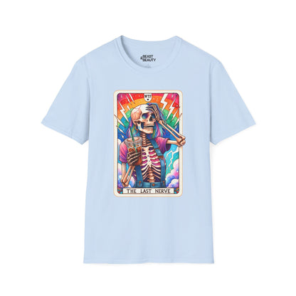 The Last Nerve Skeleton Tarot T-Shirt Light Blue / S gift_idea unique_gift personalised_gift