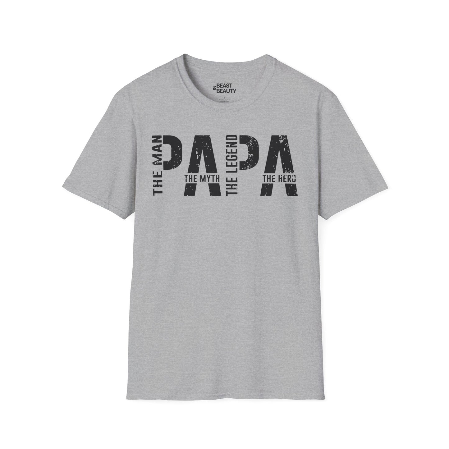 the man the myth the legend dad the hero t-shirt sport grey t-shirt uk Father's Day gift idea