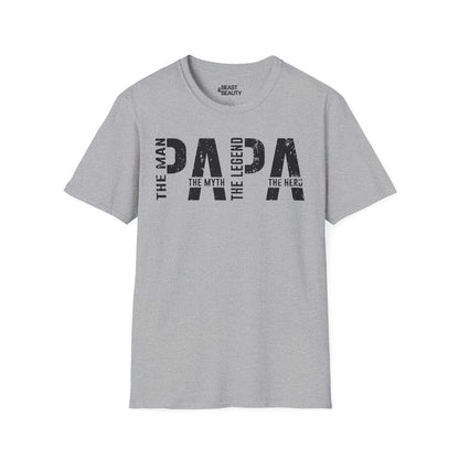 the man the myth the legend dad the hero t-shirt sport grey t-shirt uk Father's Day gift idea