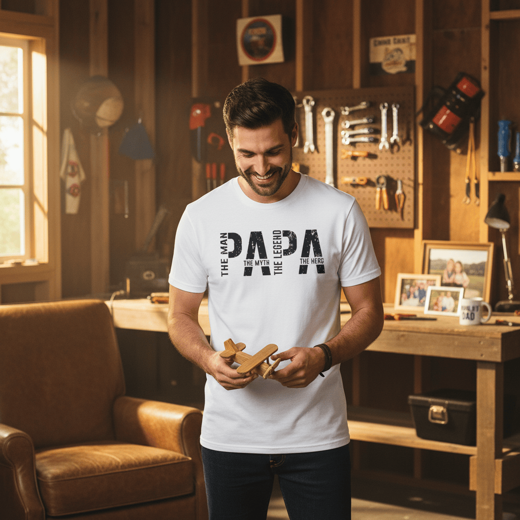 The Man The Myth The Legend Dad The Hero T-Shirt gift_idea unique_gift personalised_gift