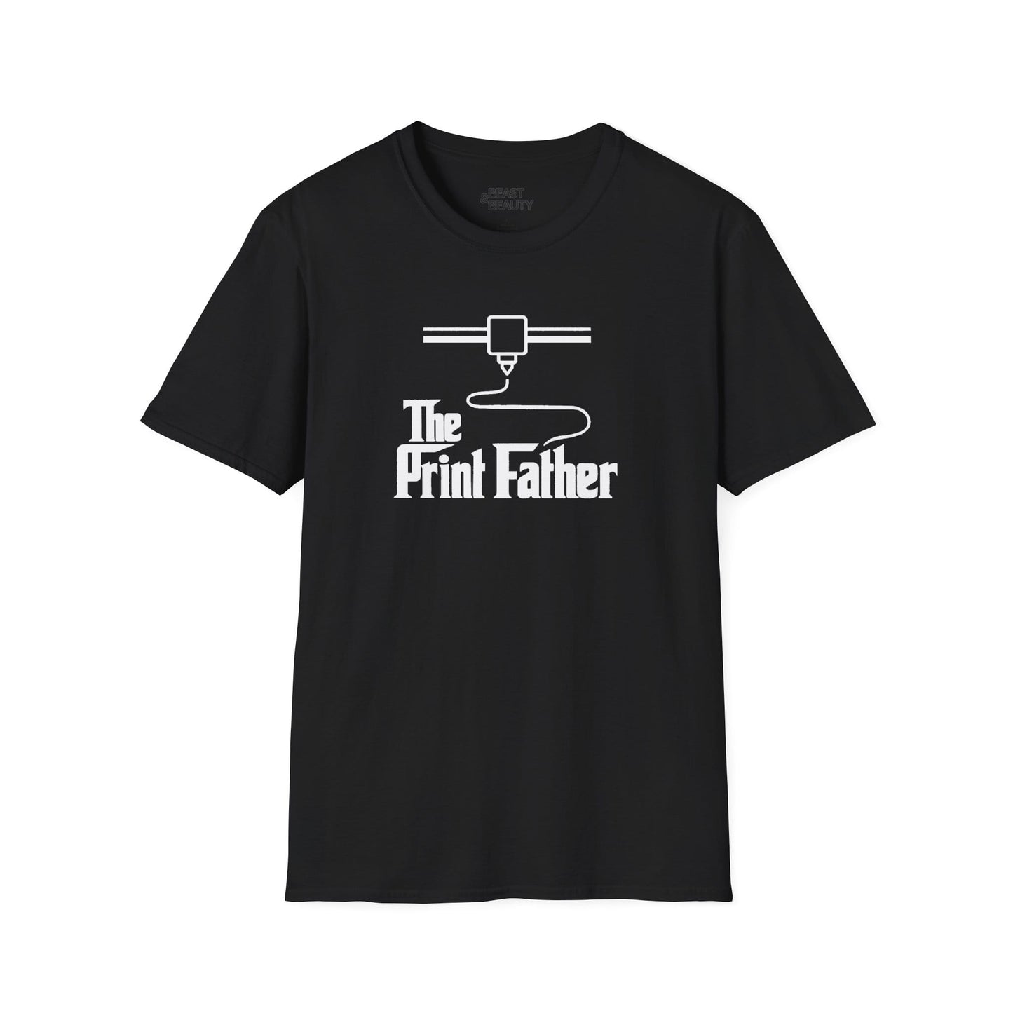 The Print Father T-Shirt - Funny Godfather 3D Printing Gift Black / S gift_idea unique_gift personalised_gift