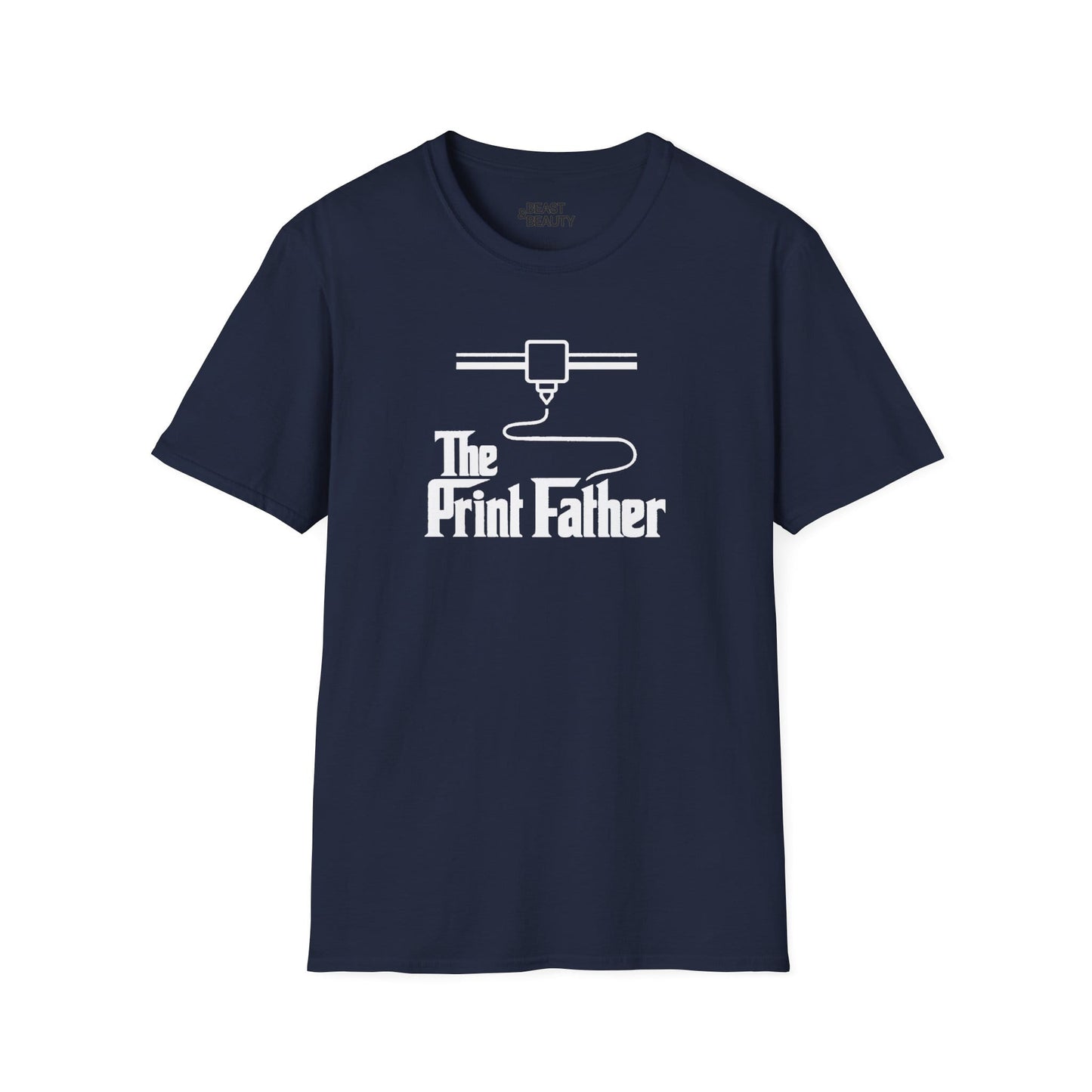 The Print Father T-Shirt - Funny Godfather 3D Printing Gift Navy / S gift_idea unique_gift personalised_gift